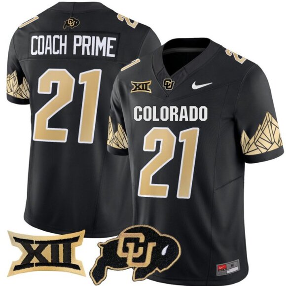 Mens Youths Kids Womens CU Coach Prime Black Vapor Stitched Jersey